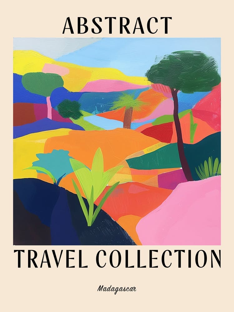 Abstract Travel Collection Poster Madagascar 2