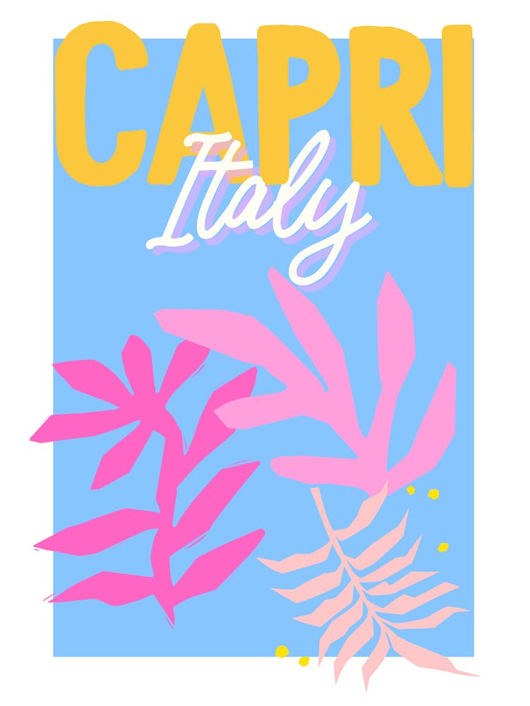 Travel Poster Capri (Blue) 1
