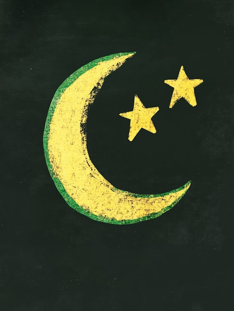 Mond und Sterne Kunst