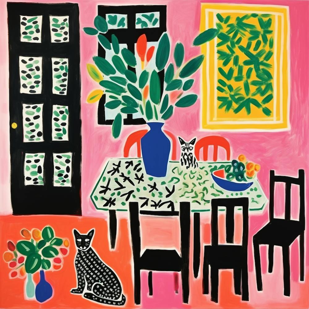 Cat In The Dining Room