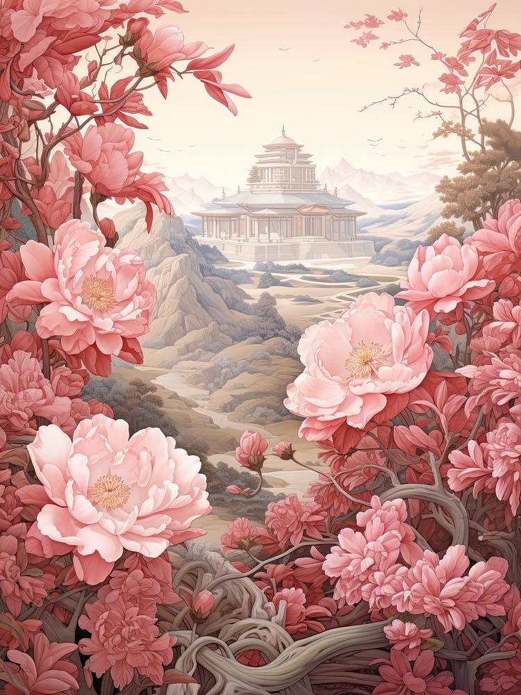 Camellia Flower Victorian Style 1