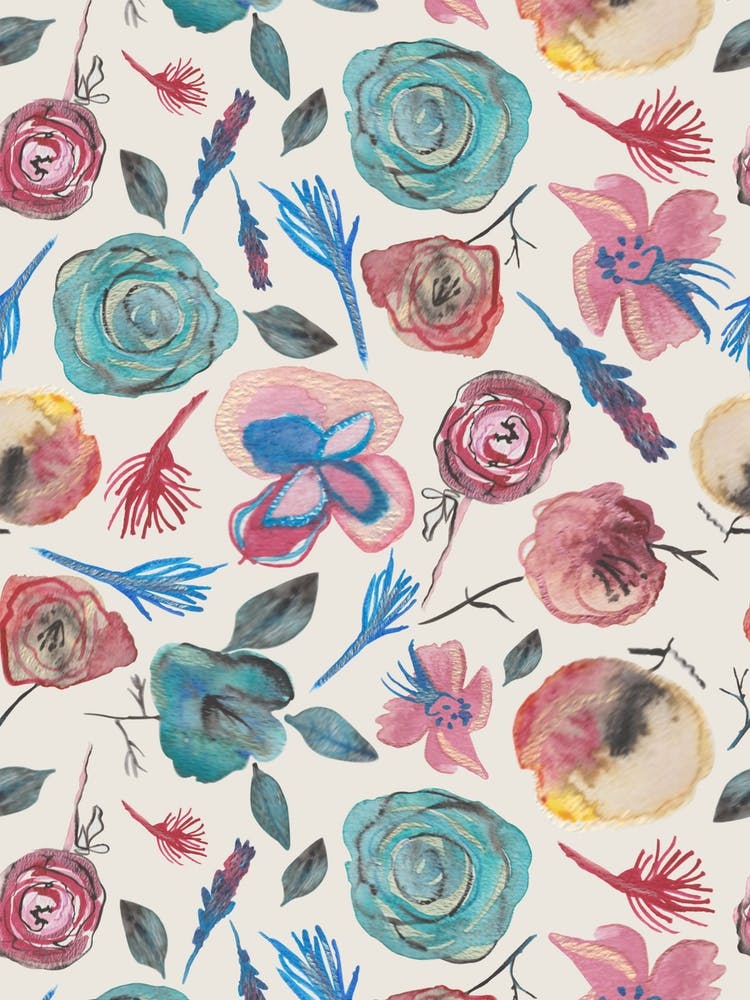 Expressive Inky Flowers