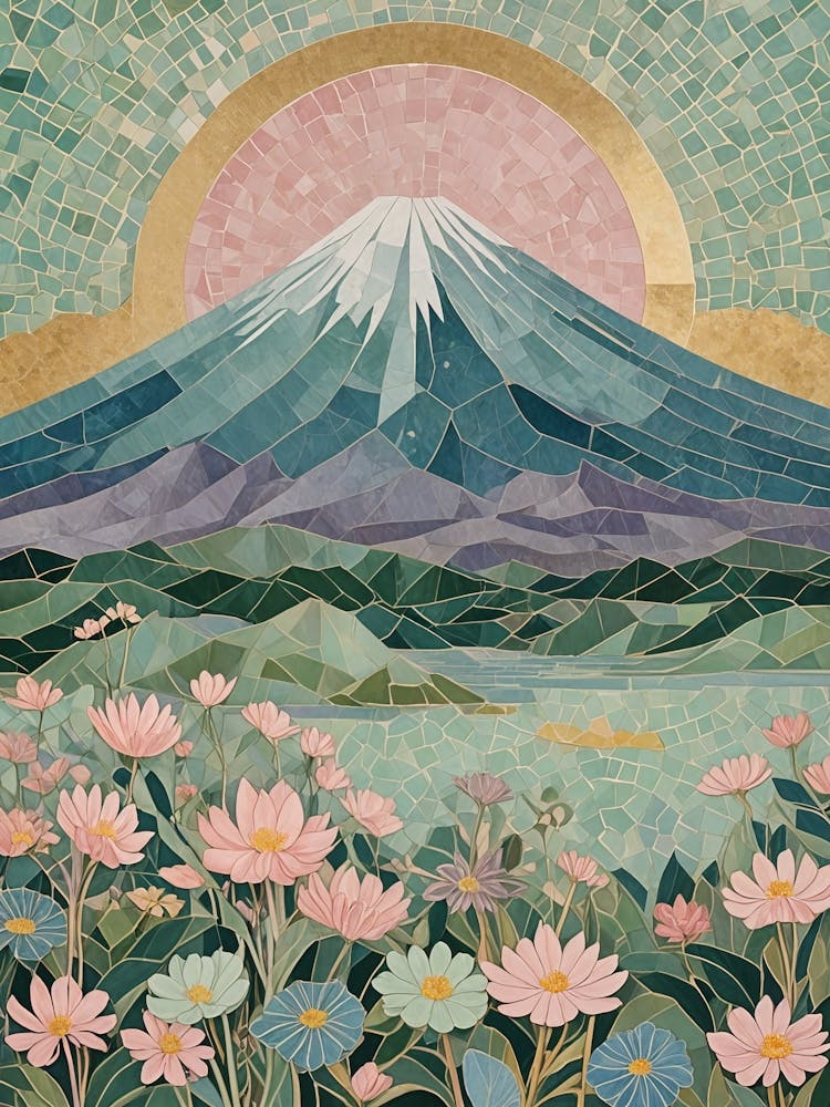 Pastel Mosaic Volcano no1