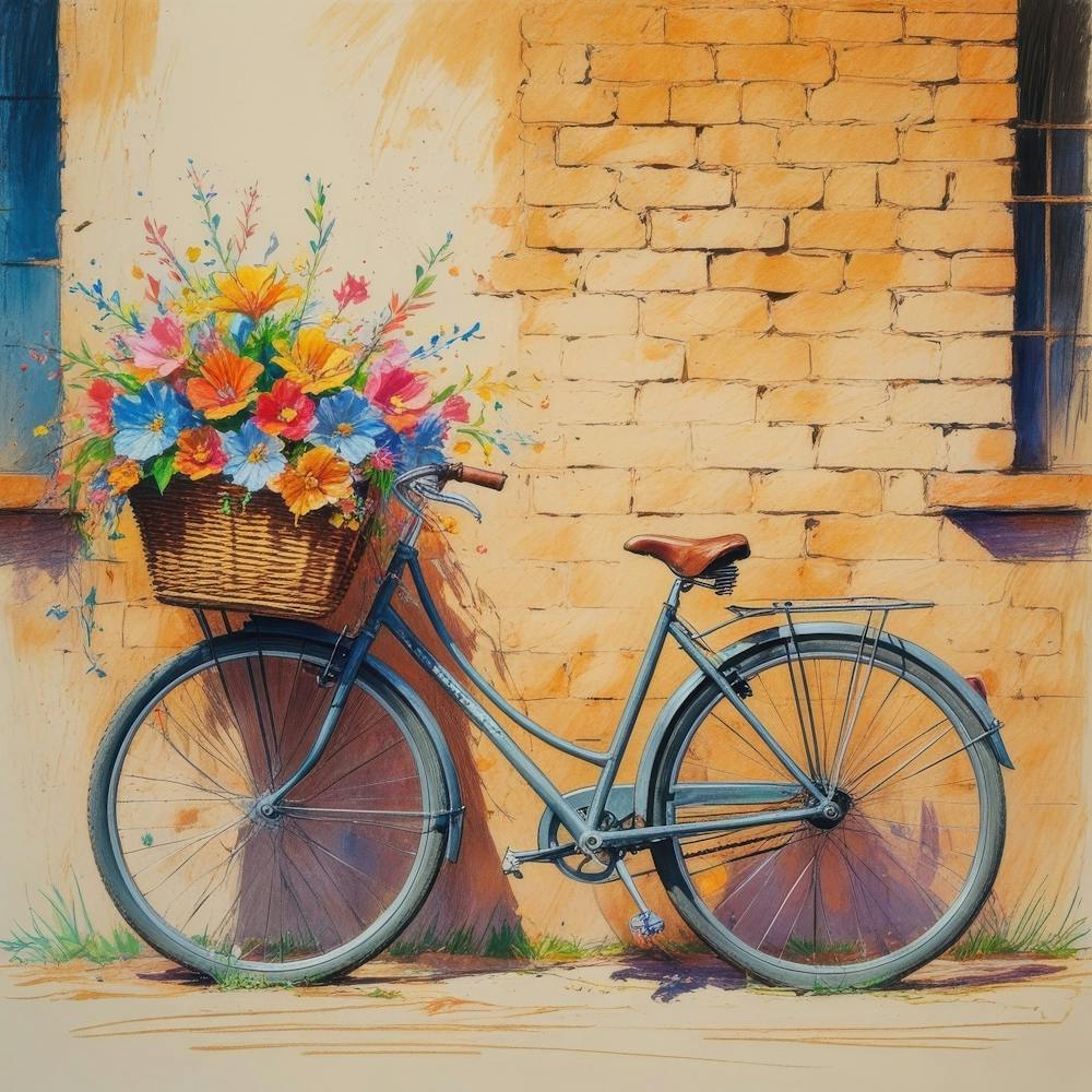 Flowers On A Bicycle