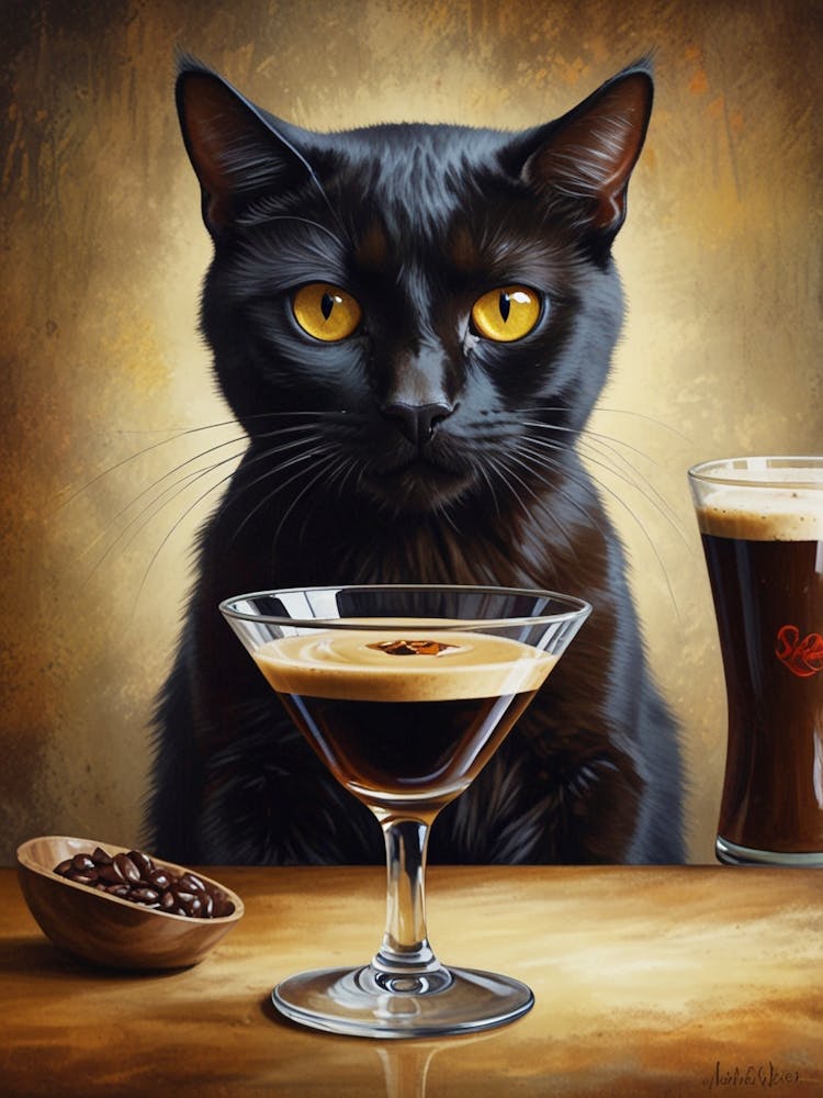 Cat With Coffee