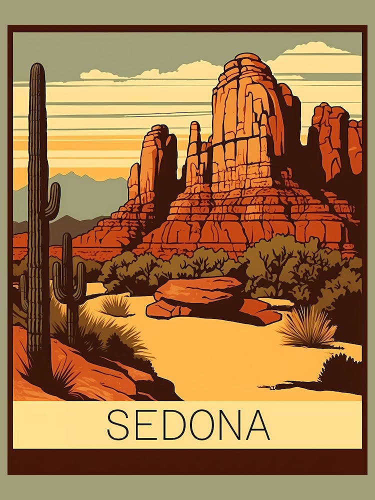 Sedona Arizona Southwest Art Poster