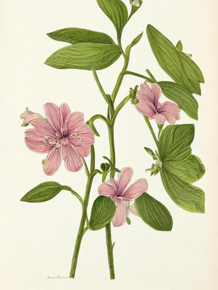 Alstromeria Vintage Botanical Flower