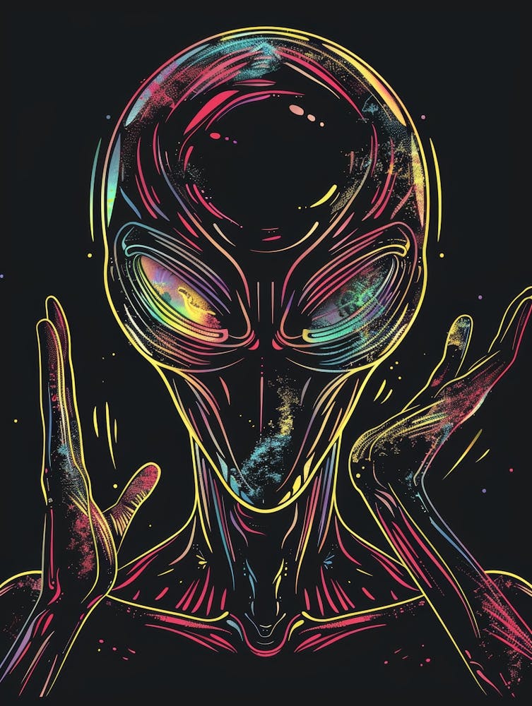 Alien Canvas Art 1