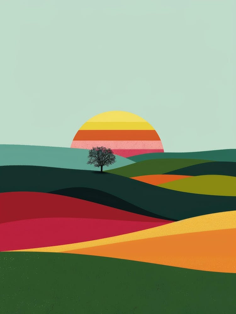 Sunset In The Countryside