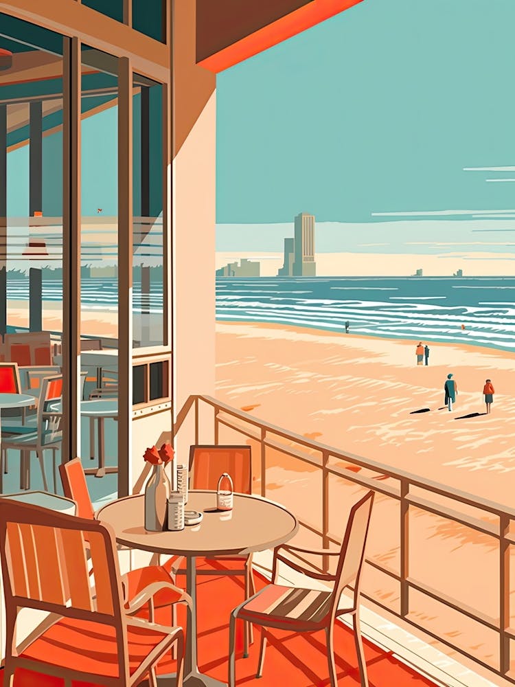 Myrtle Beach South Carolina, Usa, Grafische Illustration 1