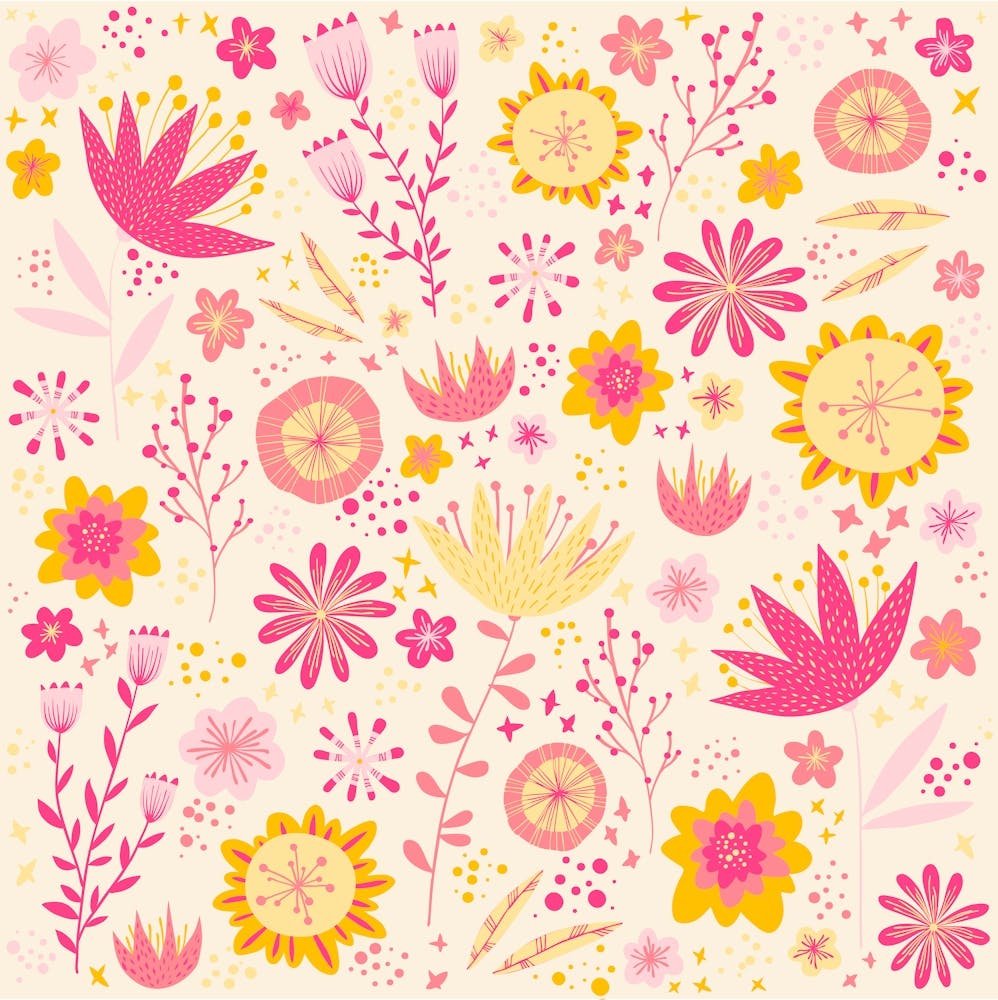 Happy Flowers Pink