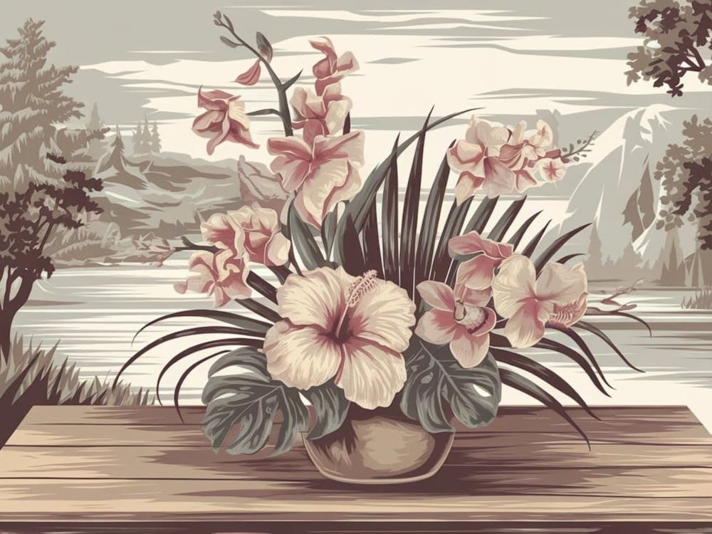Colorful Floral Arrangement - Still Life