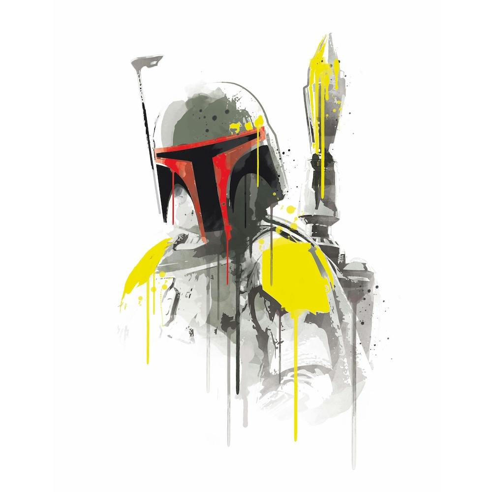 Boba Fett Watercolor Square