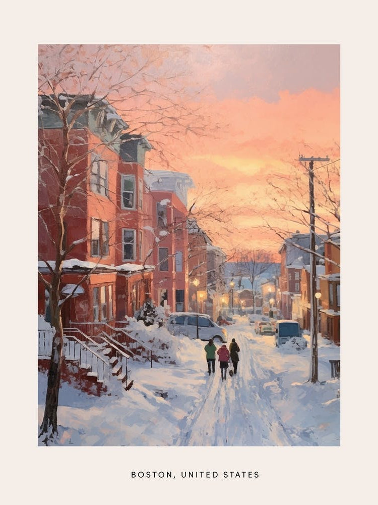 Dreamy Winter Painting Poster Boston Usa 3