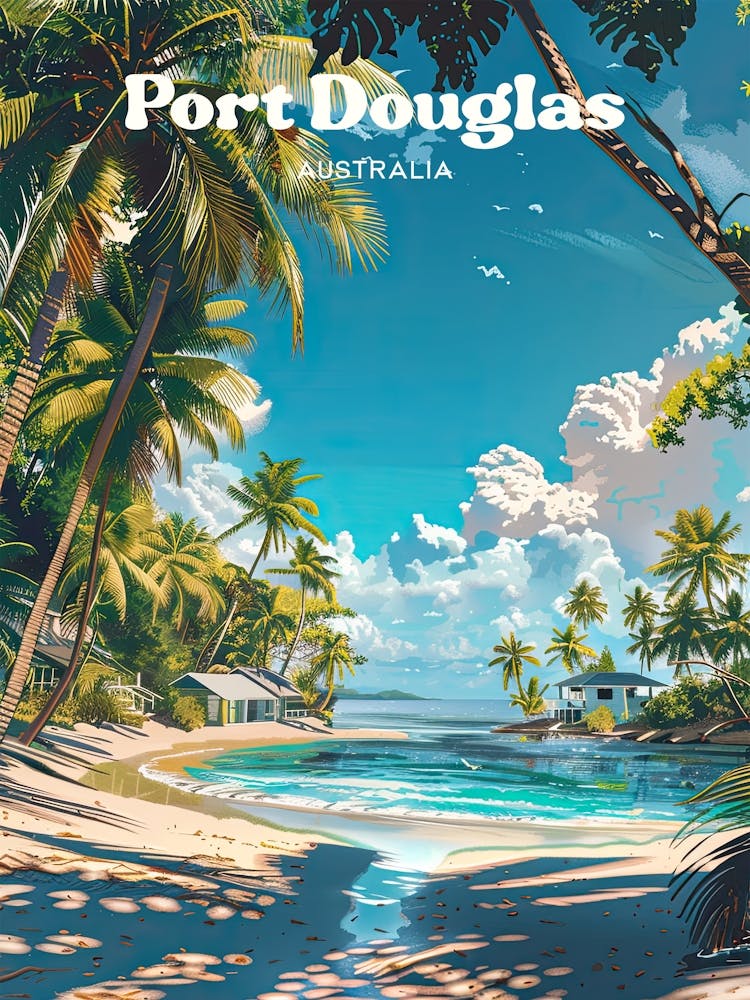 Port Douglas Australia Travel Illustration