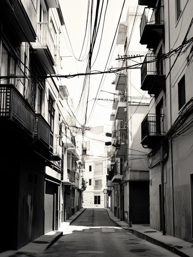 Malaga, Spain, Black And White Photography 3