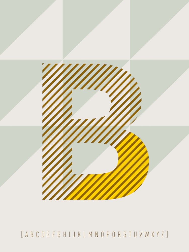 B Typeface Alphabet
