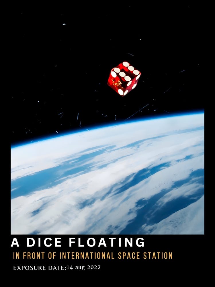 Dice Floating From International Space Station