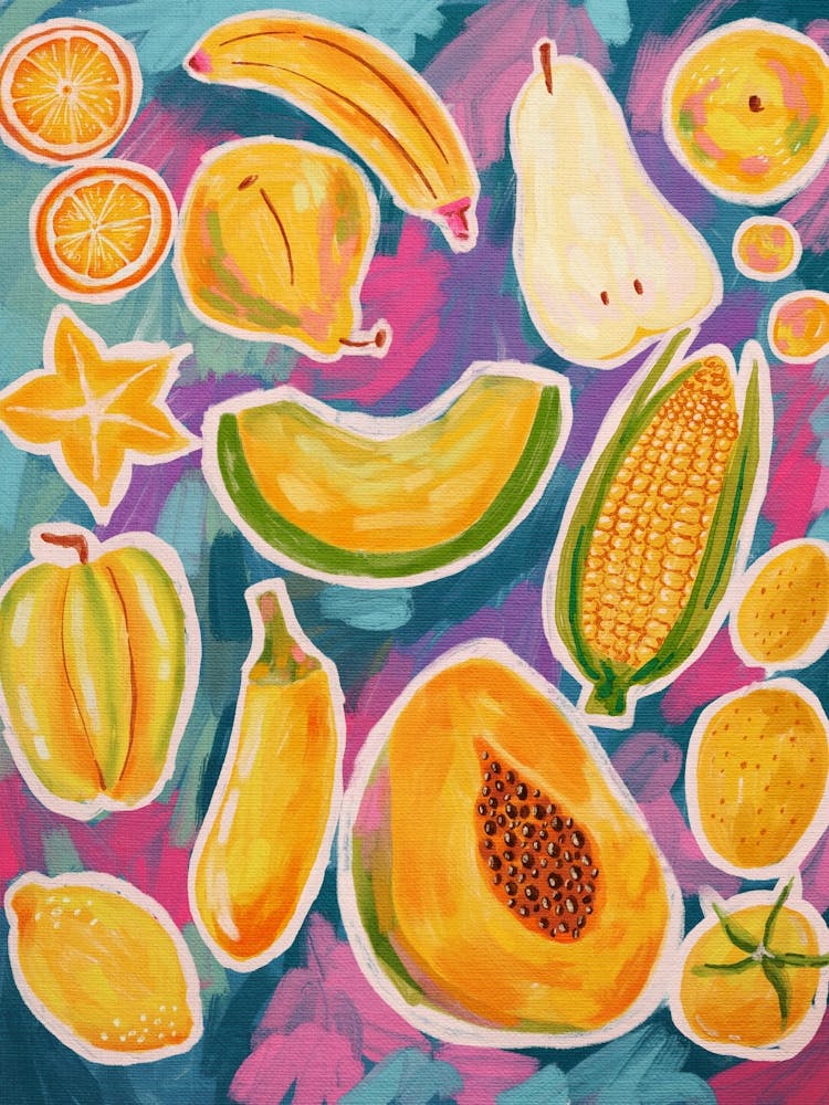 Yellow Fruits and Vegs