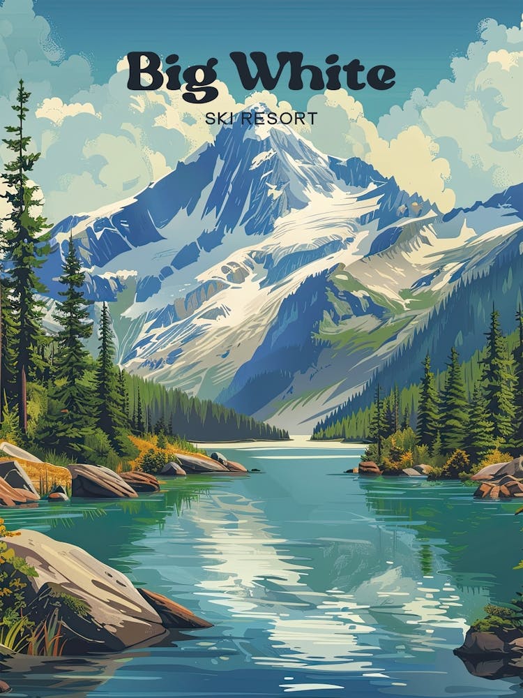 Big White British Columbia Digitale Reisekunst