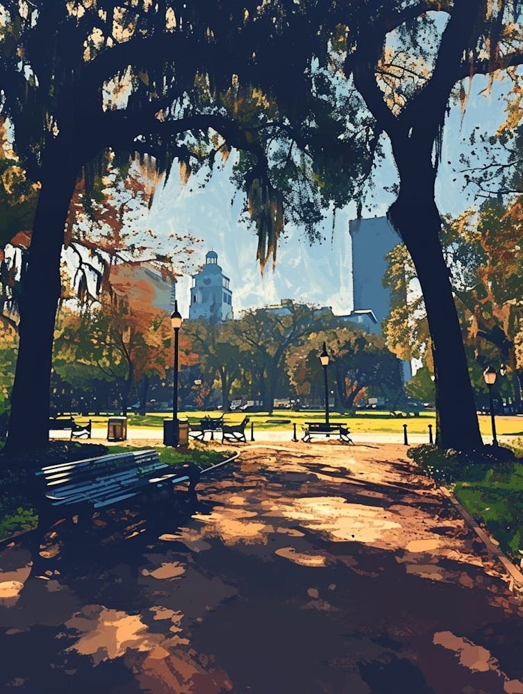 City Park Minimal Painting 1