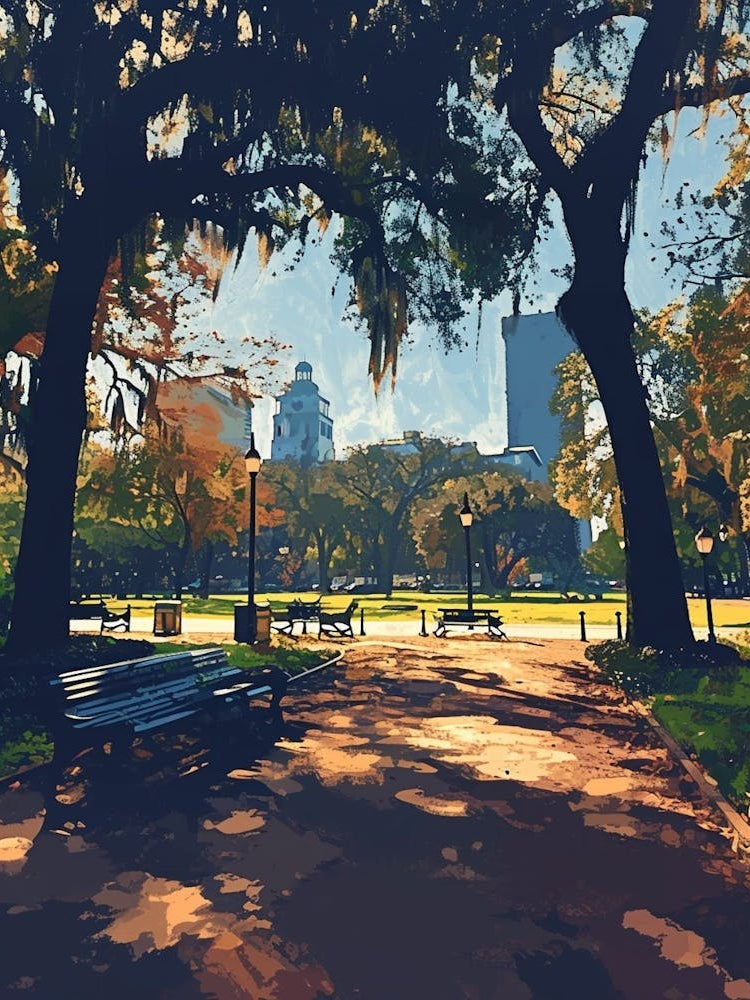 City Park Minimal Painting 1