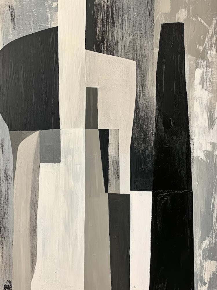 Abstract Black And White Painting 32