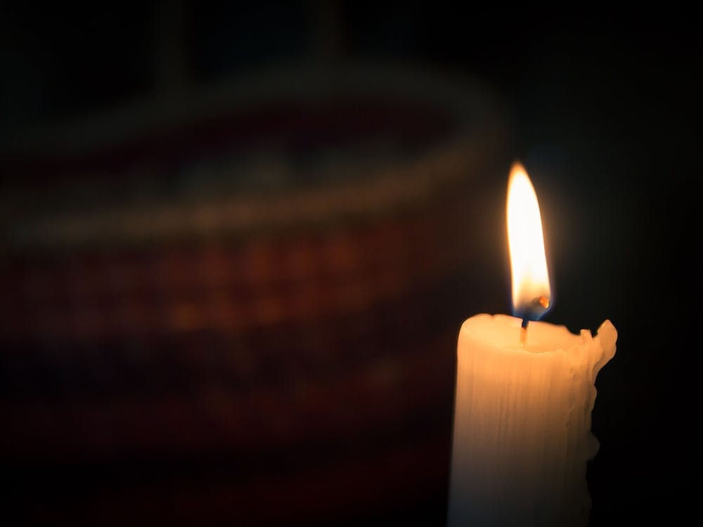 Close Up On A Burning Candle