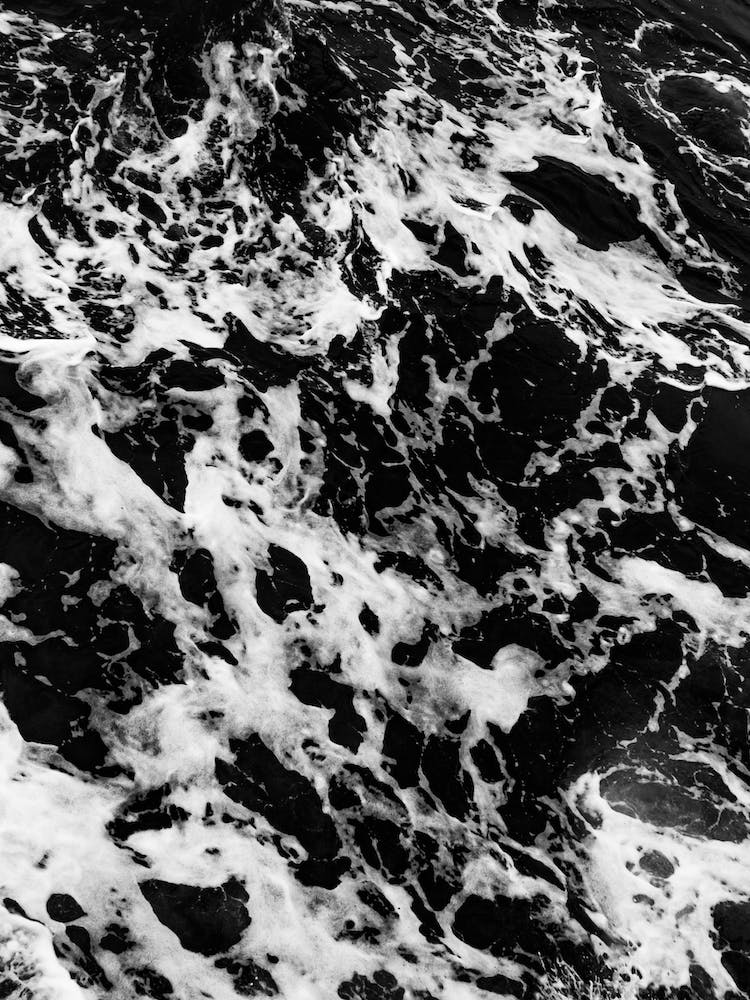 Black And White Waves