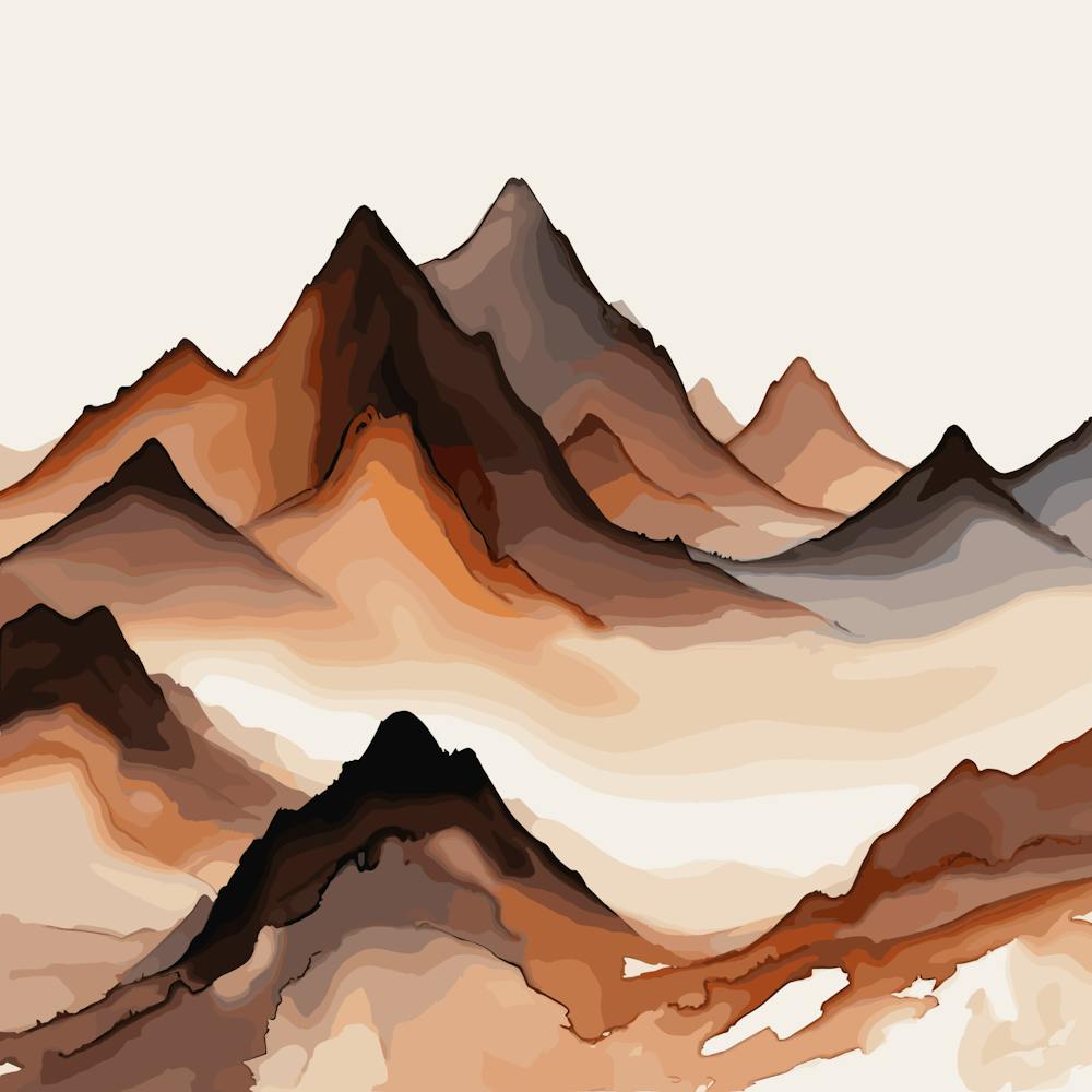 Watercolor Mountains 6