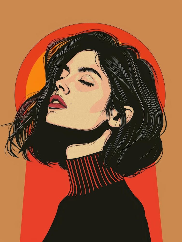 Girl With Black Hair 7