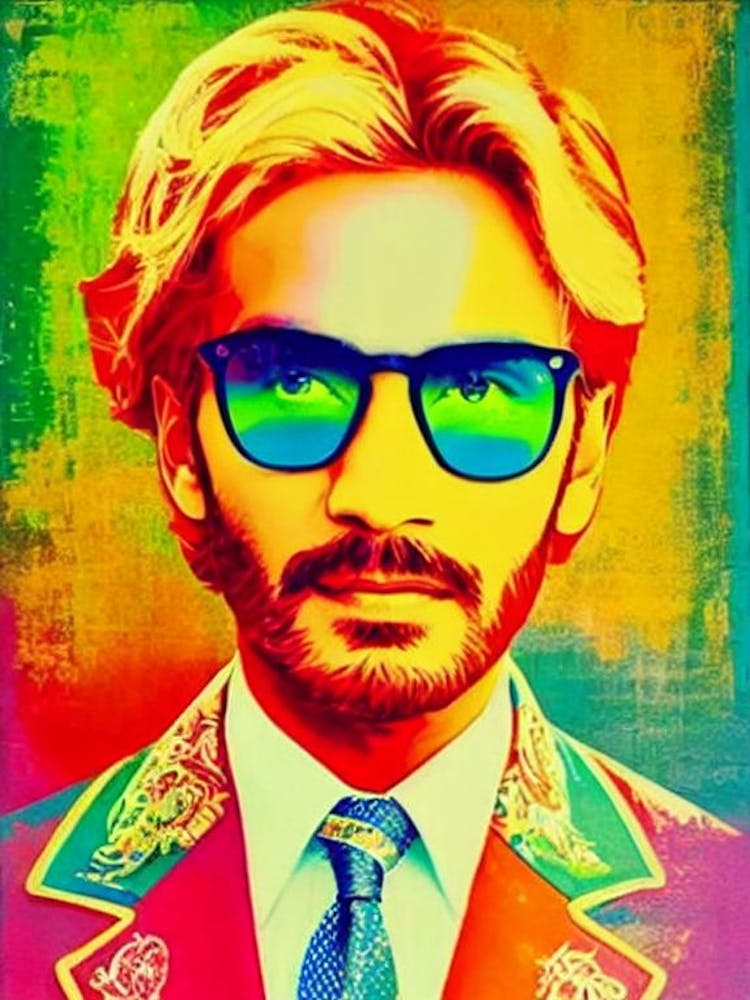 Dhanush Colourful Pop Art