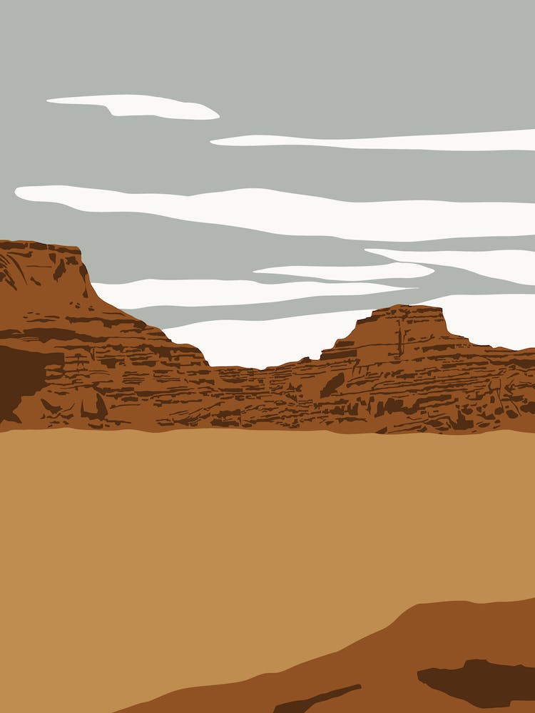 Desert Red Rock Cliffs