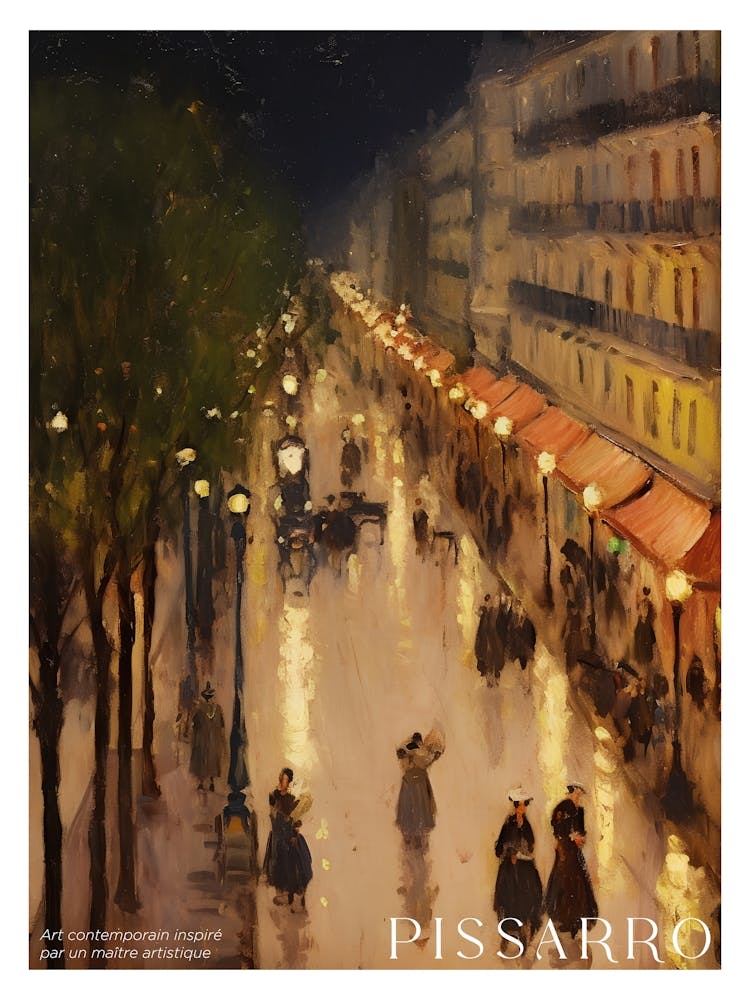 Night In Paris,Camille Pissarro