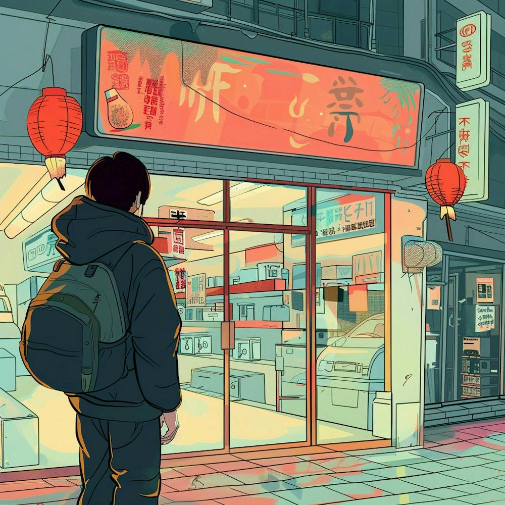 Asiatische Straßenszene