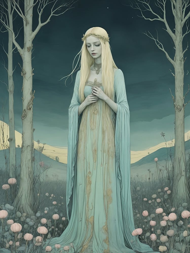 Woman In The Woods