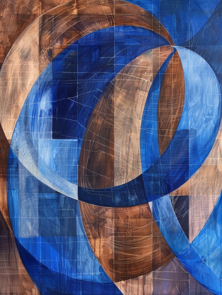 Blue And Brown Abstract Painting