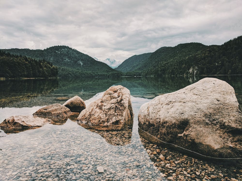 Boulders In Lake