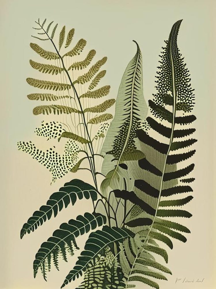 Polypodium Farn Rousseau inspiriert