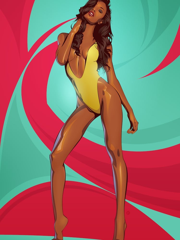 Beach Girl Yellow