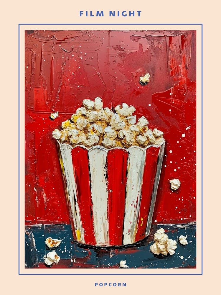 Kitsch Popcorn Brushstrokes 2 Poster