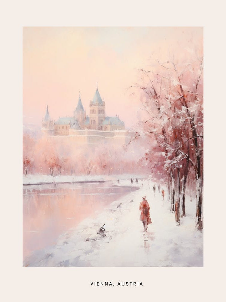 Dreamy Winter Painting Poster Vienna Austria 2