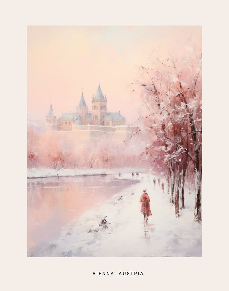 Dreamy Winter Painting Poster Vienna Austria 2