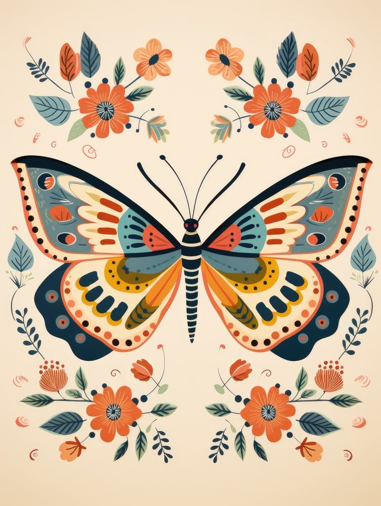 Butterfly With Flowers 1