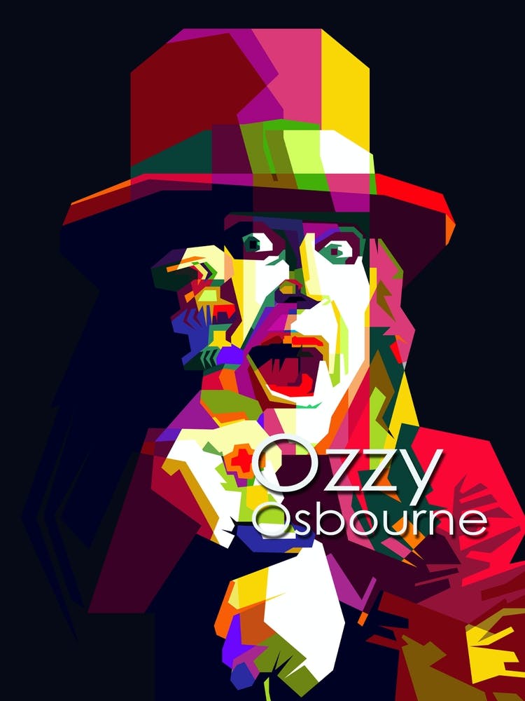 Ozzy Osbourne British Heavy Metal Classic Rock Pop Art WPAP