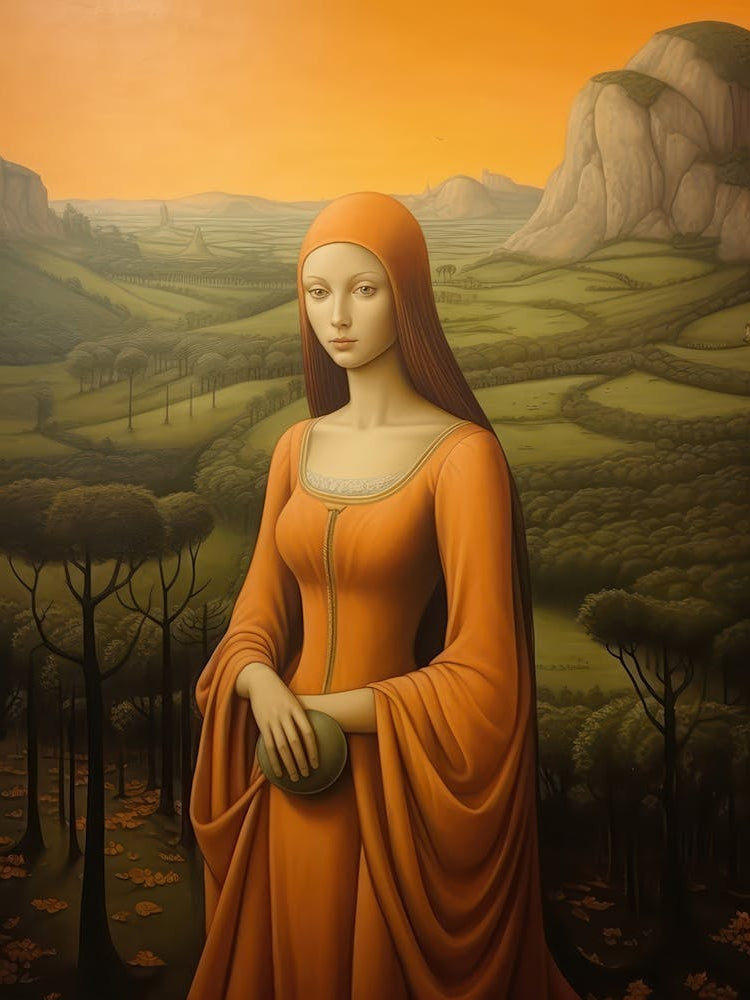 Woman In An Orange Dress
