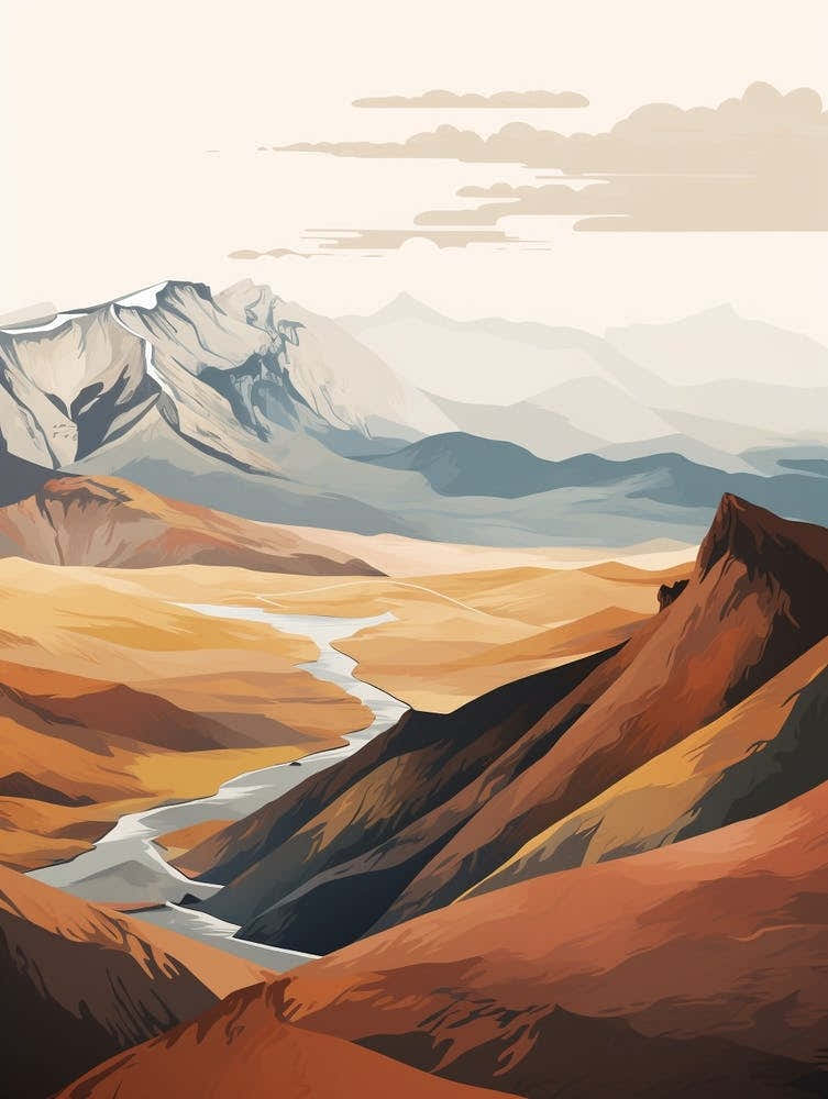 Laugavegur Iceland 3 Hiking Trail Landscape