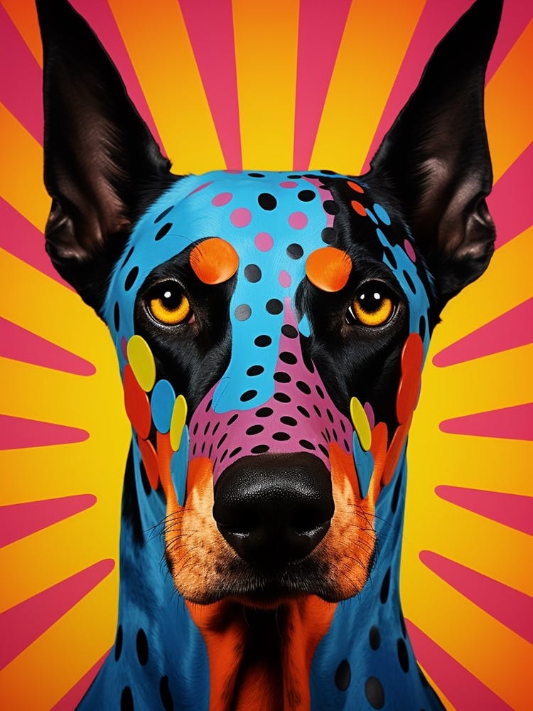 Dobermann Pop Art Inspired 1
