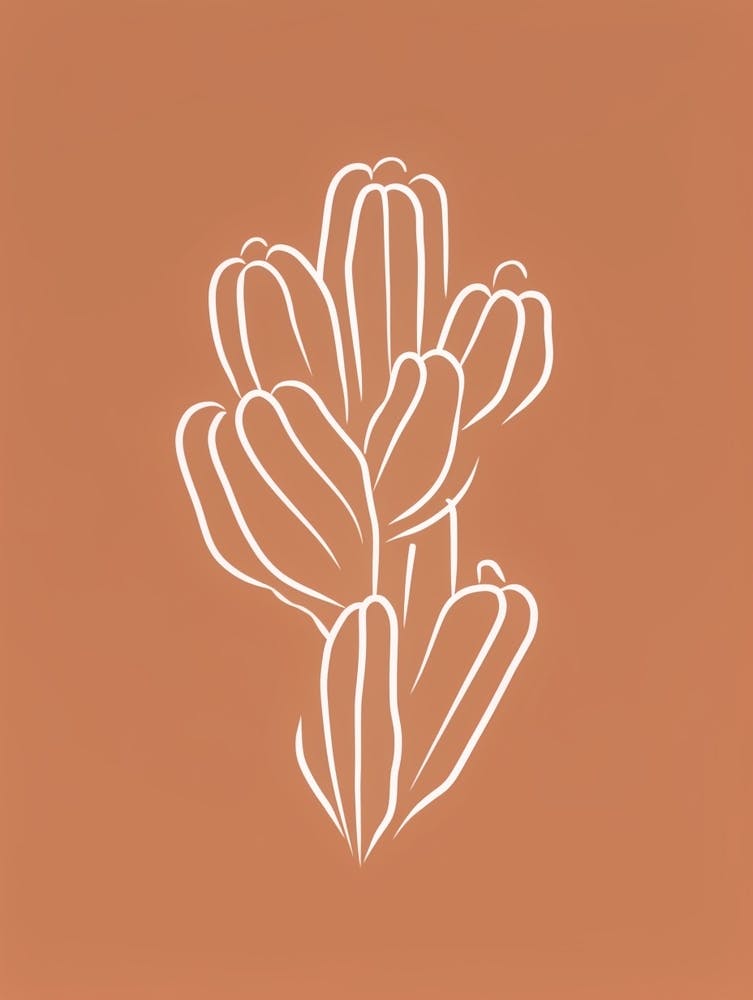 Cactus Line Drawing Cactus 2