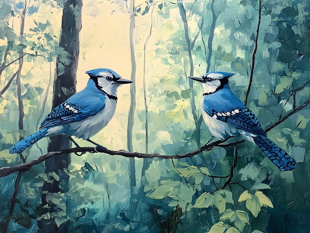 Bluejays In The Woods 1